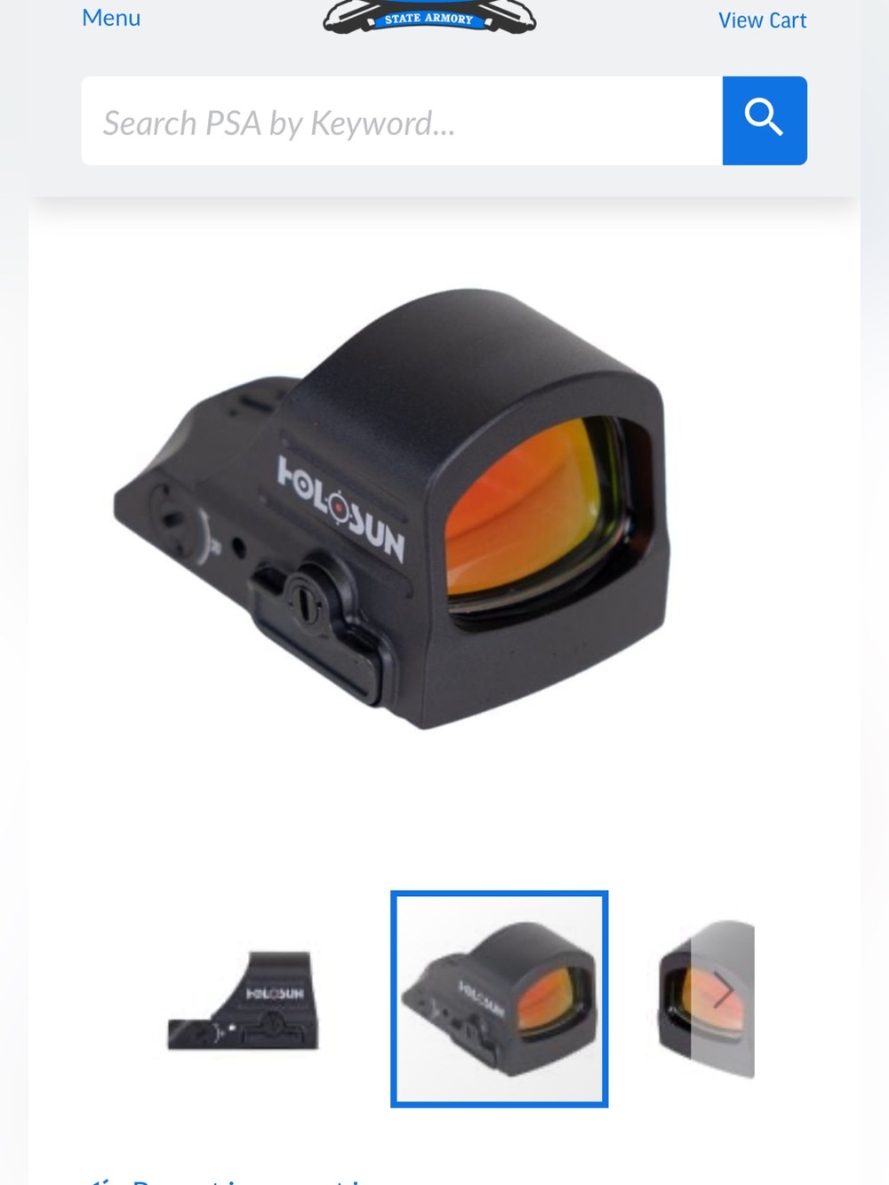 Holosun Black Red Dot Reflex Sight - Black